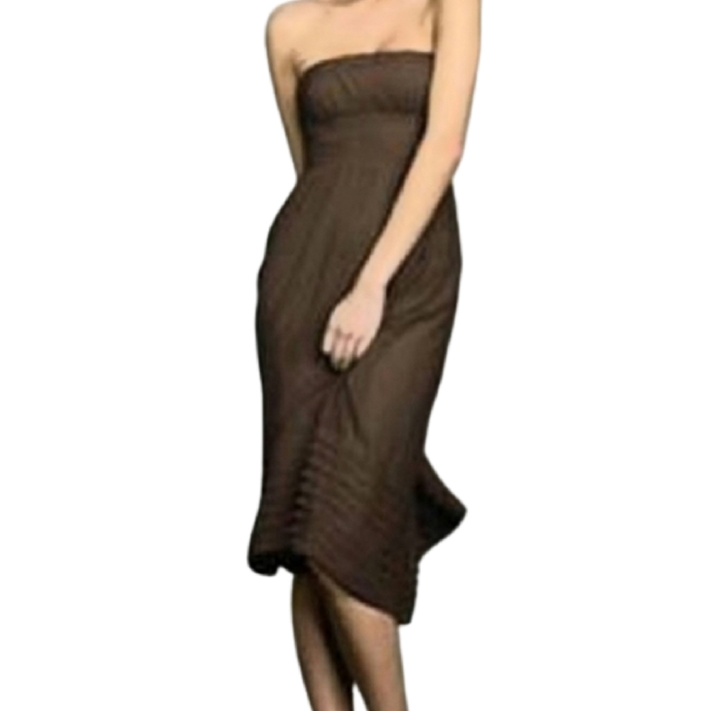 J. Crew Brown Strapless Juliet Dress Size 6P